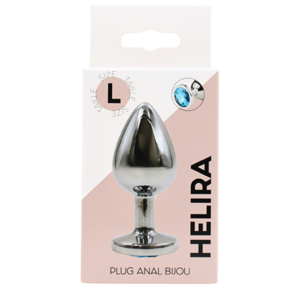 Plug bijou en aluminium bijou bleu Large HELIRA 